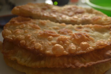 food cheburek meat eat kitchen