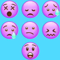 high quality vector round pink cartoon bubble emoticons comment social media chat comment reactions