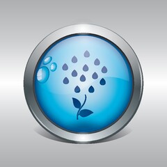 plant and rain icon