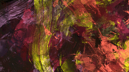 Abstract digital painting, textured landscape background