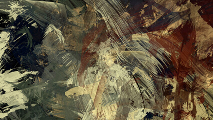 Abstract digital painting, textured landscape background