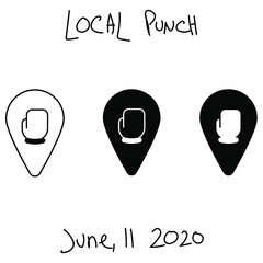local punch logo design vector illustration icon