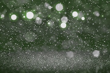 green pretty brilliant glitter lights defocused bokeh abstract background with sparks fly, festival mockup texture with blank space for your content