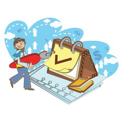 businessman with calendar