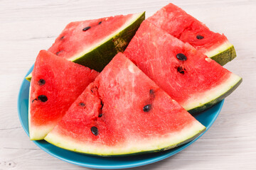 Watermelon containing vitamins and minerals, healthy dessert