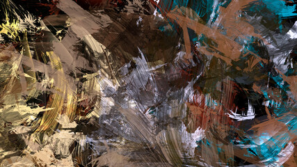 Abstract digital painting, textured landscape background