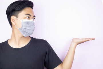 Health, safety and pandemic concepts - Men with masks, medical masks to protect against viruses.