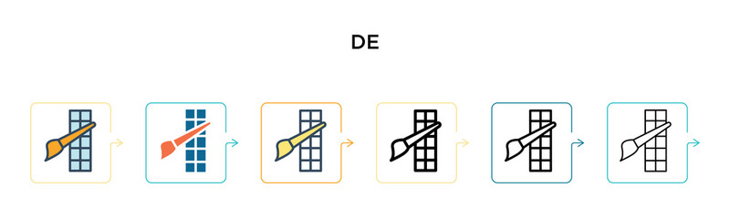 Designer vector icon in 6 different modern styles. Black, two colored designer icons designed in filled, outline, line and stroke style. Vector illustration can be used for web, mobile, ui