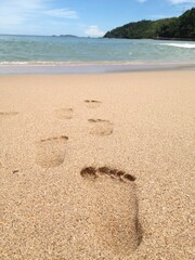 Beautiful beach along Pesisir Selatan road, West Sumatera, Indonesia.