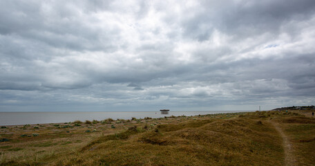 Looking out to sea at Sizewell Suffolk