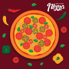 Pizza vector illustration