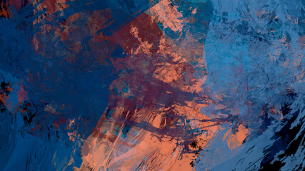 Abstract digital painting, textured landscape background