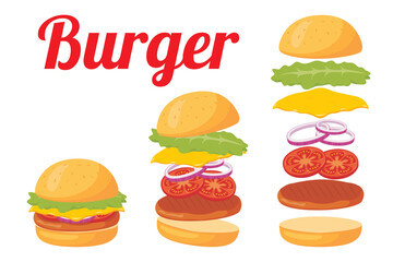 Burger vector illustration
