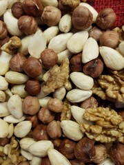 Mix of nuts for breakfast