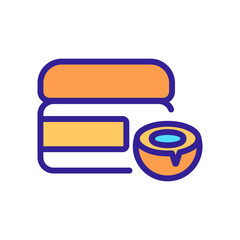 coconut cream container icon vector. coconut cream container sign. isolated color symbol illustration