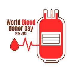 Every drop of blood is valuable. Blood donation logo. World blood donor day. Illustration vector.