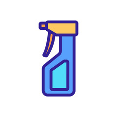 spray bottle with washing liquid icon vector. spray bottle with washing liquid sign. isolated color symbol illustration