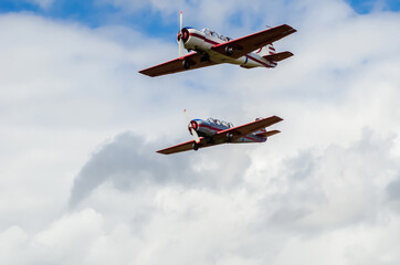 airplane in the sky aerobatics