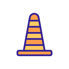 cone car accessory icon vector. cone car accessory sign. isolated color symbol illustration