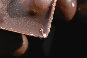 A bar of dark dark chocolate