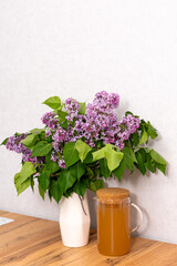 lilac flowers in a vase