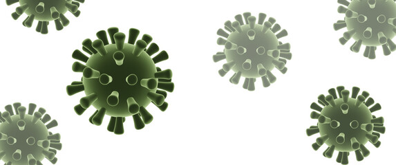Corona Virus Covid-19 banner illustration - Microbiology And Virology Concept