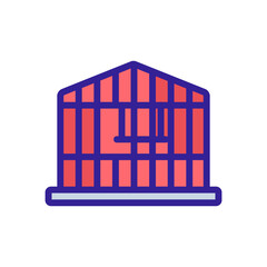 cage for domestic canary icon vector. cage for domestic canary sign. isolated color symbol illustration