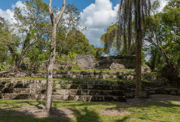 Fototapeta na wymiar The ruins of the ancient Mayan city of Kohunlich, Quintana Roo, Mexico