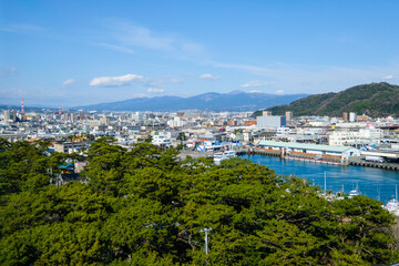 静岡県沼津市の水門からの景色