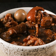 sweet and sour soup with pork ribs and egg