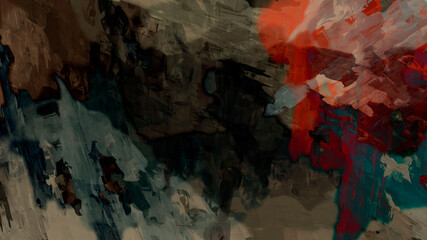 Abstract textured painting landscape