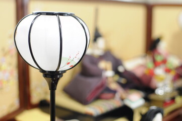 ぼんぼりと雛人形
