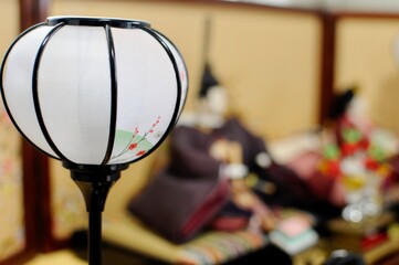 ぼんぼりと雛人形