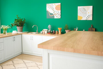 Interior of stylish modern kitchen