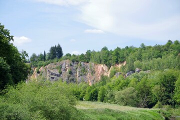 Fototapeta premium Felsen an der Lahn