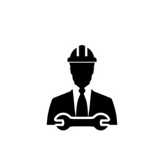 Constructor worker icon isolated on white background 
