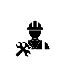 Constructor worker icon isolated on white background