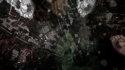 Abstract painting brush stroke texture rock nature geological underwater atmospheric landscape illustration background