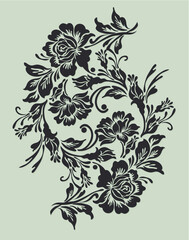 abstract floral background with flowers