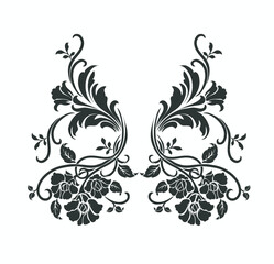 Luxury floral design elements