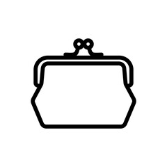 wallet for currency icon vector. wallet for currency sign. isolated contour symbol illustration