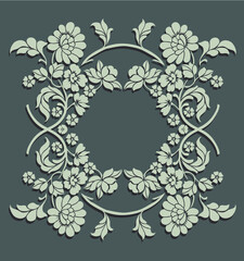 vintage floral frame