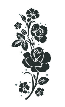 Rose motif floral design