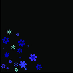 Feminine Floral Pattern with Simple Small Flowers for Greeting Card or Poster. Naive Daisy Flowers in Primitive Style. Vector Background for Spring or Summer Design.
