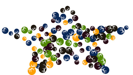 Feminine Floral Pattern with Simple Stylized Berries for Greeting Card or Poster. Naive Daisy Berries in Primitive Style. Vector Background for Spring or Summer Design.
