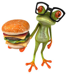 Fun frog - 3D Illustration