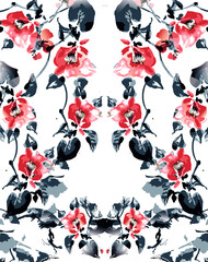 Naklejka premium colorful floral pattern image background ..