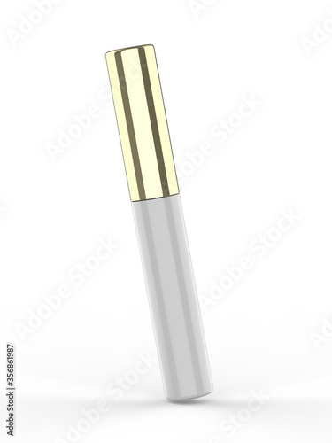Download Blank Eyeliner Mascara Tube With Box Mockup Isolated On White Background Front View 3d Render Illustration Wall Mural Godesignz