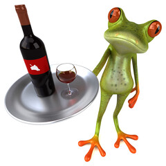 Fun frog - 3D Illustration