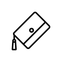 wallet female accessory icon vector. wallet female accessory sign. isolated contour symbol illustration